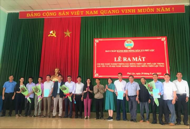 Lễ ra mắt Chi hội nghề nghiệp trồng sầu riêng thôn Lộc Thịnh; Lộc Phú; Lộc Yên và tổ hội nghề nghiệp trồng sầu riêng thôn Lộc Thái